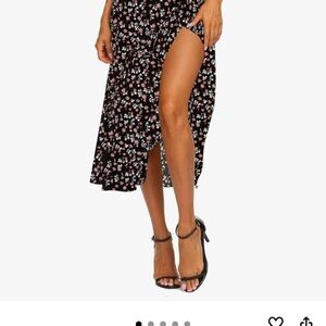 Women's Boho Skirt High Low Split Summer Beach Midi Wrap